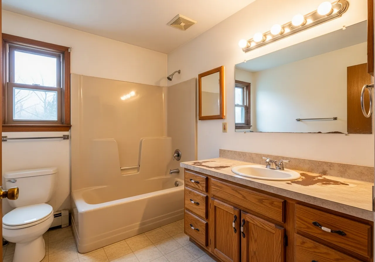 Before: Primary Spa Suite — Steam Shower & Soaking Tub — Three Brothers Kitchens and Baths