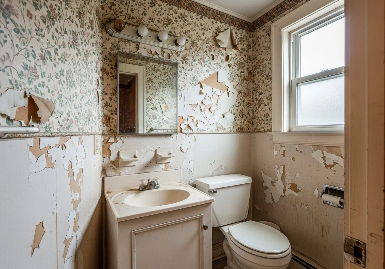 Before: Tiny Guest Bath — Space-Maximized Luxury — Three Brothers Kitchens and Baths