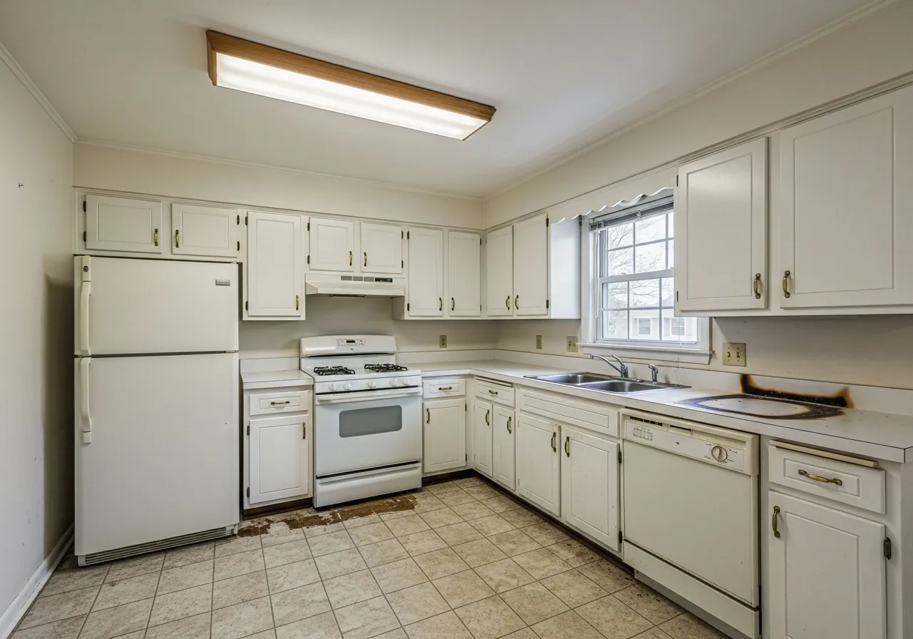 Before: Transitional White & Gold Luxury — Three Brothers Kitchens and Baths