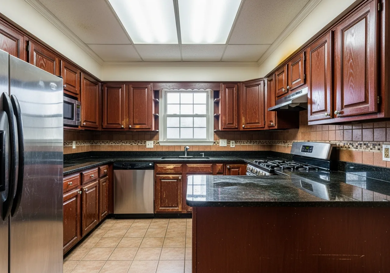 Before: White Oak & Calacatta — Sub-Zero & Wolf Suite — Three Brothers Kitchens and Baths