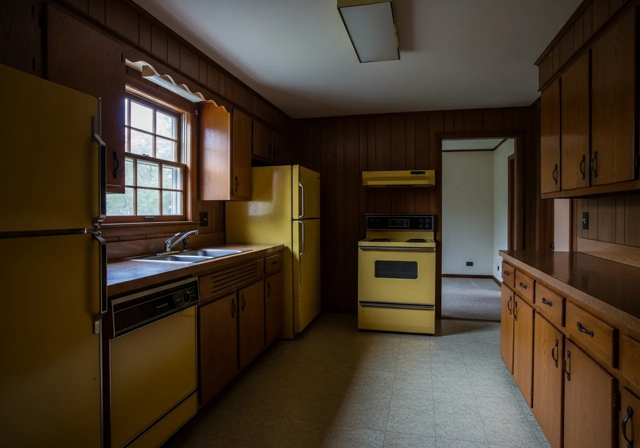 Before: Scandinavian Split-Level — Light Oak & White Quartz — Three Brothers Kitchens and Baths